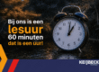 Bij ons is een lesuur 60 minuten dat is een uur!